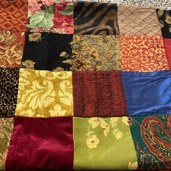 Vintage Legacy Jacquard Patchwork Standard Decorative Pillow Cases - Picture 7 of 8